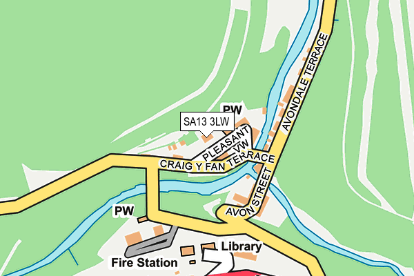 SA13 3LW map - OS OpenMap – Local (Ordnance Survey)