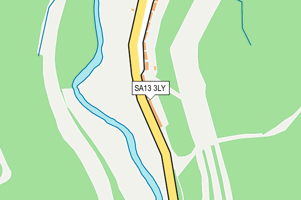 SA13 3LY map - OS OpenMap – Local (Ordnance Survey)