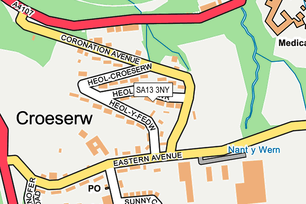 SA13 3NY map - OS OpenMap – Local (Ordnance Survey)