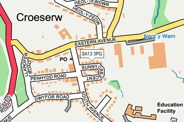 SA13 3PG map - OS OpenMap – Local (Ordnance Survey)