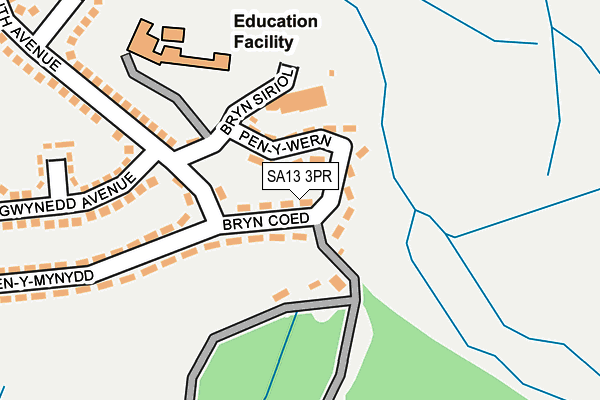 SA13 3PR map - OS OpenMap – Local (Ordnance Survey)