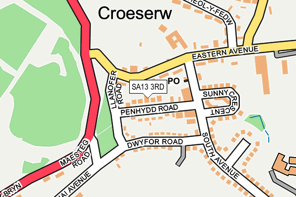 SA13 3RD map - OS OpenMap – Local (Ordnance Survey)