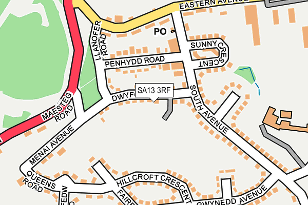 SA13 3RF map - OS OpenMap – Local (Ordnance Survey)