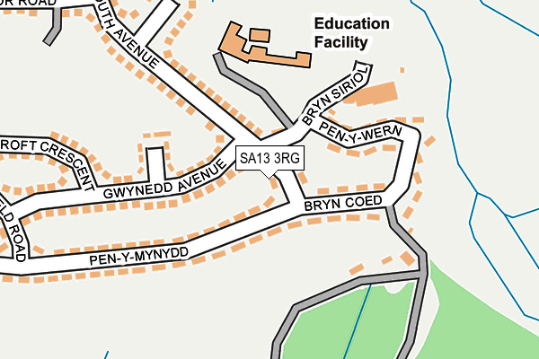 SA13 3RG map - OS OpenMap – Local (Ordnance Survey)