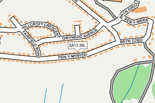 SA13 3RL map - OS OpenMap – Local (Ordnance Survey)