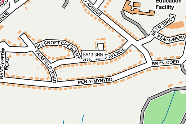 SA13 3RN map - OS OpenMap – Local (Ordnance Survey)