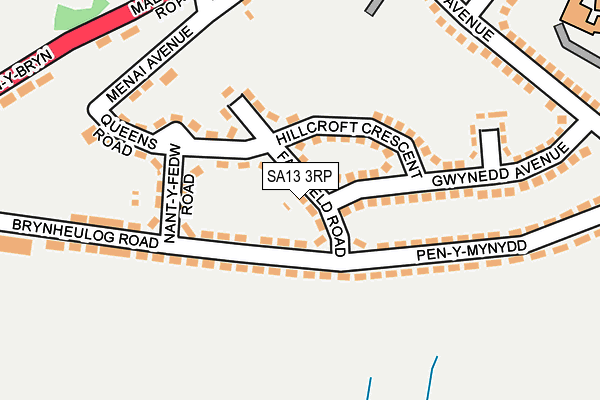 SA13 3RP map - OS OpenMap – Local (Ordnance Survey)