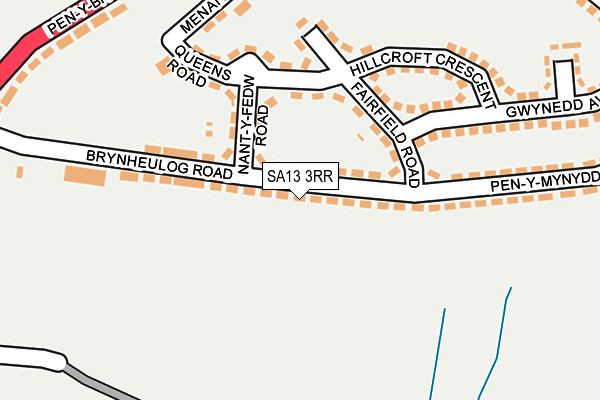 SA13 3RR map - OS OpenMap – Local (Ordnance Survey)