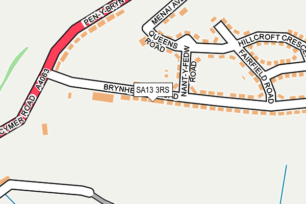 SA13 3RS map - OS OpenMap – Local (Ordnance Survey)