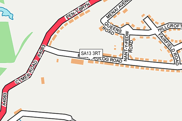 SA13 3RT map - OS OpenMap – Local (Ordnance Survey)