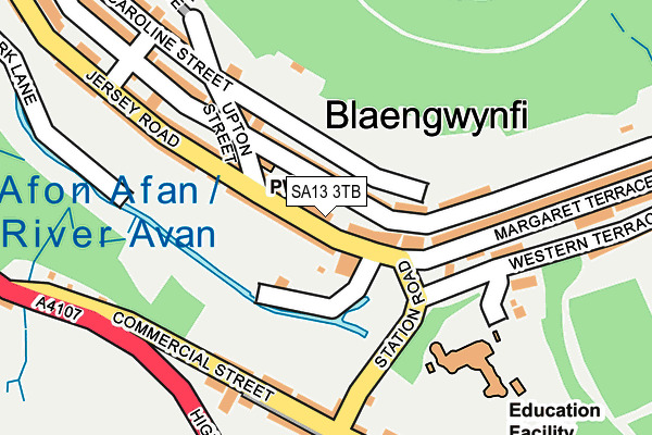 SA13 3TB map - OS OpenMap – Local (Ordnance Survey)