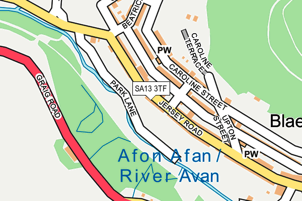 SA13 3TF map - OS OpenMap – Local (Ordnance Survey)