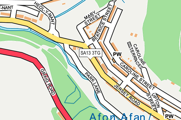 SA13 3TG map - OS OpenMap – Local (Ordnance Survey)