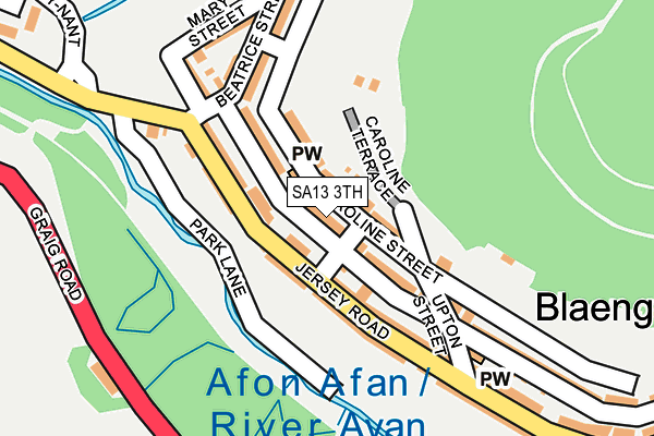 SA13 3TH map - OS OpenMap – Local (Ordnance Survey)