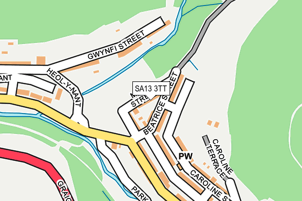 SA13 3TT map - OS OpenMap – Local (Ordnance Survey)