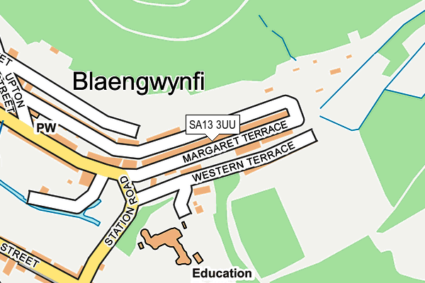 SA13 3UU map - OS OpenMap – Local (Ordnance Survey)