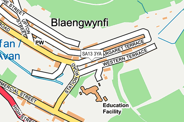 SA13 3YA map - OS OpenMap – Local (Ordnance Survey)