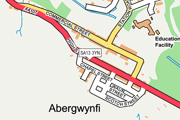 SA13 3YN map - OS OpenMap – Local (Ordnance Survey)