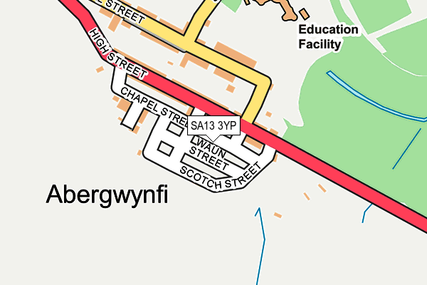 SA13 3YP map - OS OpenMap – Local (Ordnance Survey)