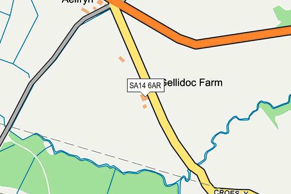 SA14 6AR map - OS OpenMap – Local (Ordnance Survey)