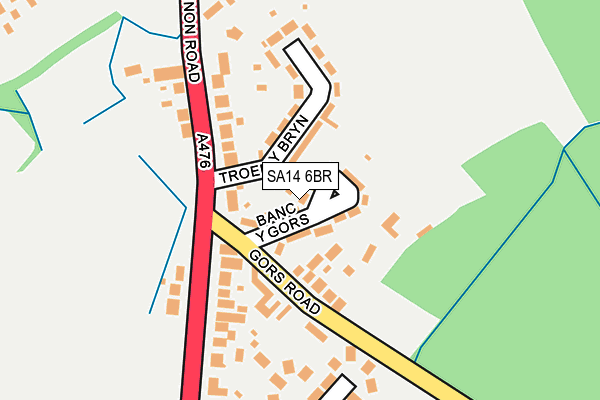 SA14 6BR map - OS OpenMap – Local (Ordnance Survey)