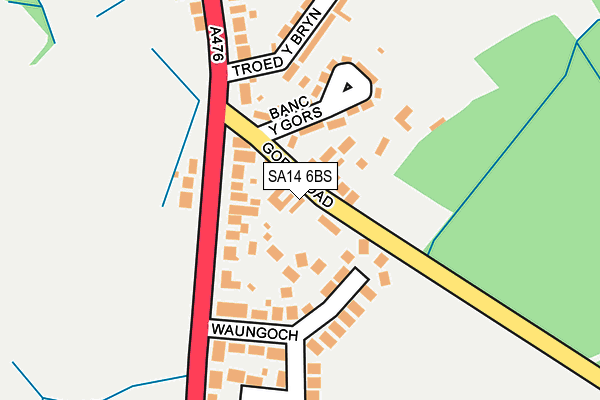 SA14 6BS map - OS OpenMap – Local (Ordnance Survey)