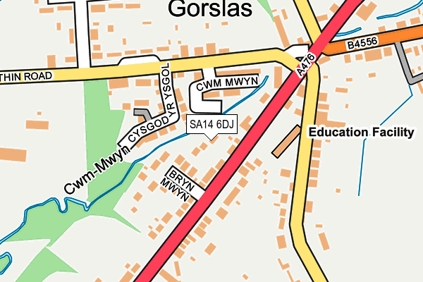 SA14 6DJ map - OS OpenMap – Local (Ordnance Survey)