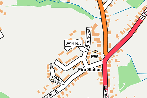 SA14 6DL map - OS OpenMap – Local (Ordnance Survey)