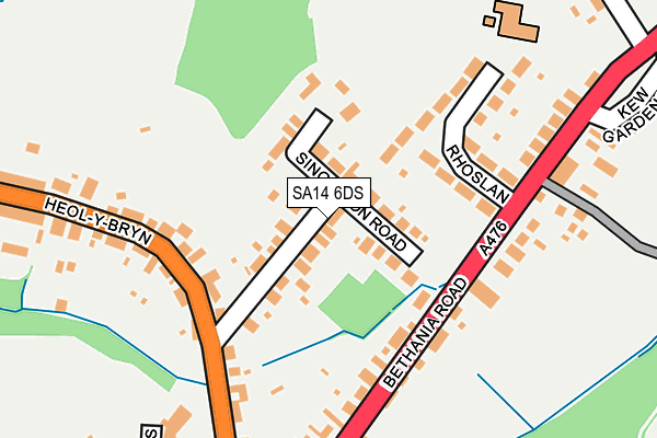 SA14 6DS map - OS OpenMap – Local (Ordnance Survey)