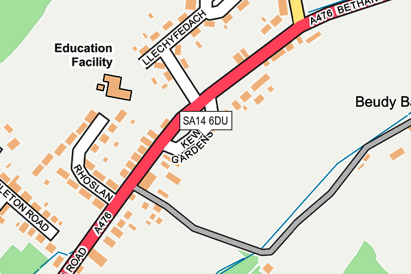 SA14 6DU map - OS OpenMap – Local (Ordnance Survey)