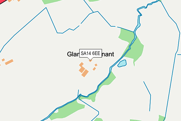 SA14 6EE map - OS OpenMap – Local (Ordnance Survey)