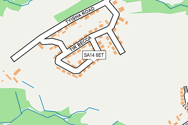 SA14 6ET map - OS OpenMap – Local (Ordnance Survey)