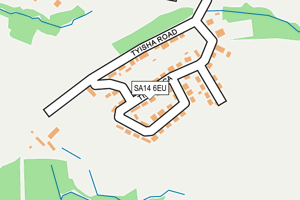 SA14 6EU map - OS OpenMap – Local (Ordnance Survey)