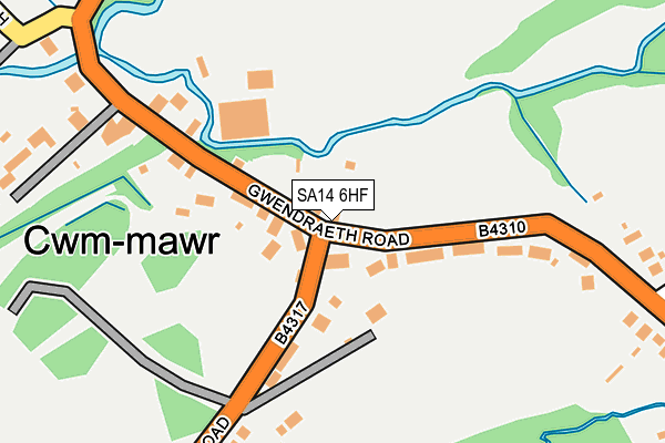 SA14 6HF map - OS OpenMap – Local (Ordnance Survey)