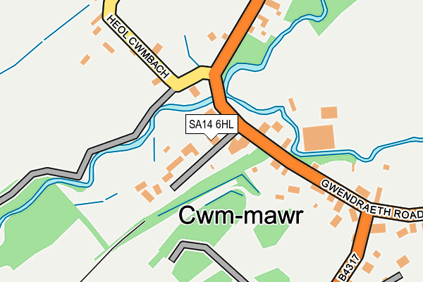 SA14 6HL map - OS OpenMap – Local (Ordnance Survey)
