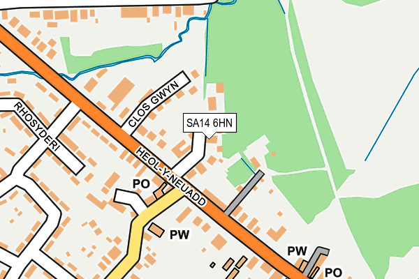 SA14 6HN map - OS OpenMap – Local (Ordnance Survey)
