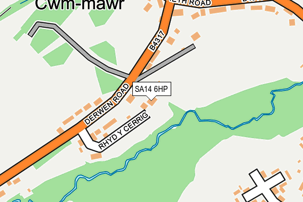 SA14 6HP map - OS OpenMap – Local (Ordnance Survey)
