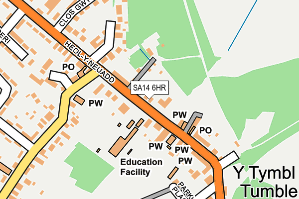 SA14 6HR map - OS OpenMap – Local (Ordnance Survey)