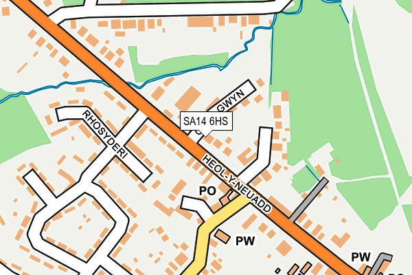 SA14 6HS map - OS OpenMap – Local (Ordnance Survey)