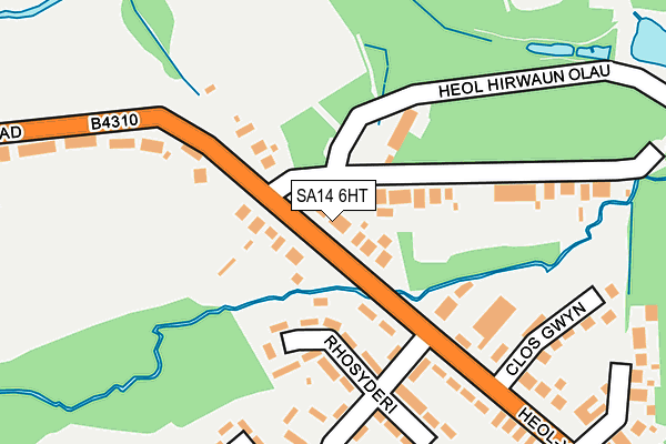 SA14 6HT map - OS OpenMap – Local (Ordnance Survey)