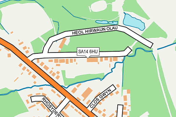 SA14 6HU map - OS OpenMap – Local (Ordnance Survey)