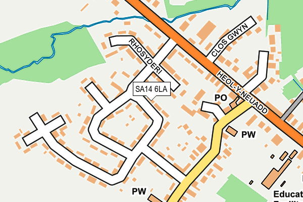 SA14 6LA map - OS OpenMap – Local (Ordnance Survey)