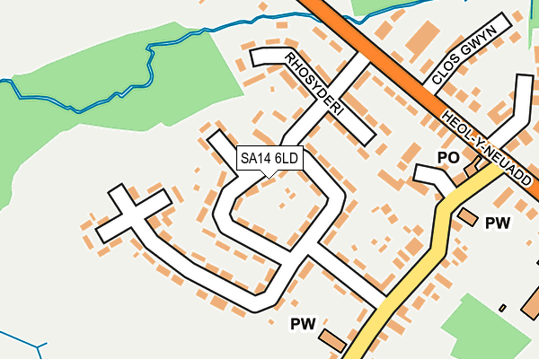 SA14 6LD map - OS OpenMap – Local (Ordnance Survey)