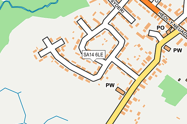 SA14 6LE map - OS OpenMap – Local (Ordnance Survey)