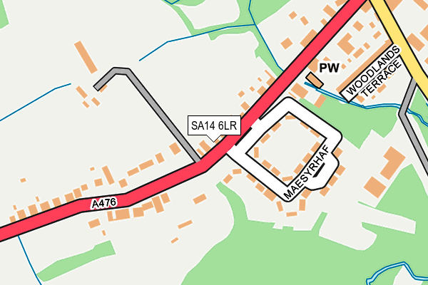 SA14 6LR map - OS OpenMap – Local (Ordnance Survey)