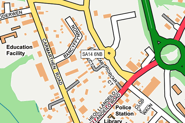 SA14 6NB map - OS OpenMap – Local (Ordnance Survey)