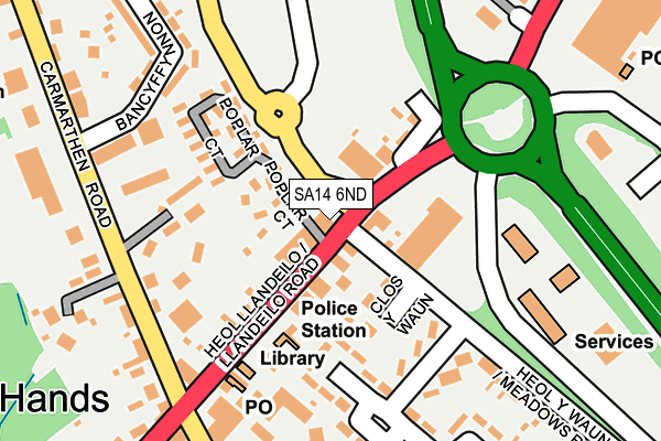 SA14 6ND map - OS OpenMap – Local (Ordnance Survey)
