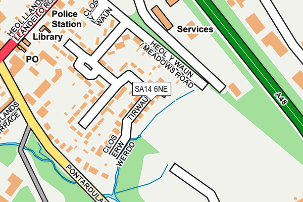 SA14 6NE map - OS OpenMap – Local (Ordnance Survey)