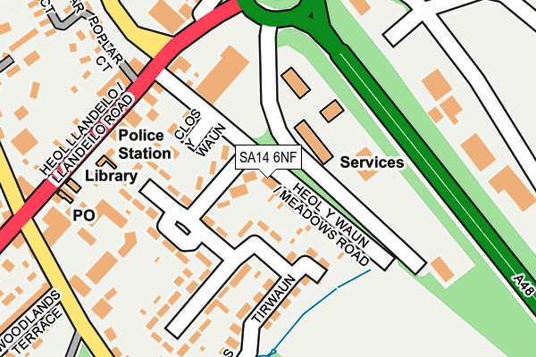 SA14 6NF map - OS OpenMap – Local (Ordnance Survey)