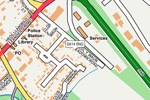 SA14 6NG map - OS OpenMap – Local (Ordnance Survey)